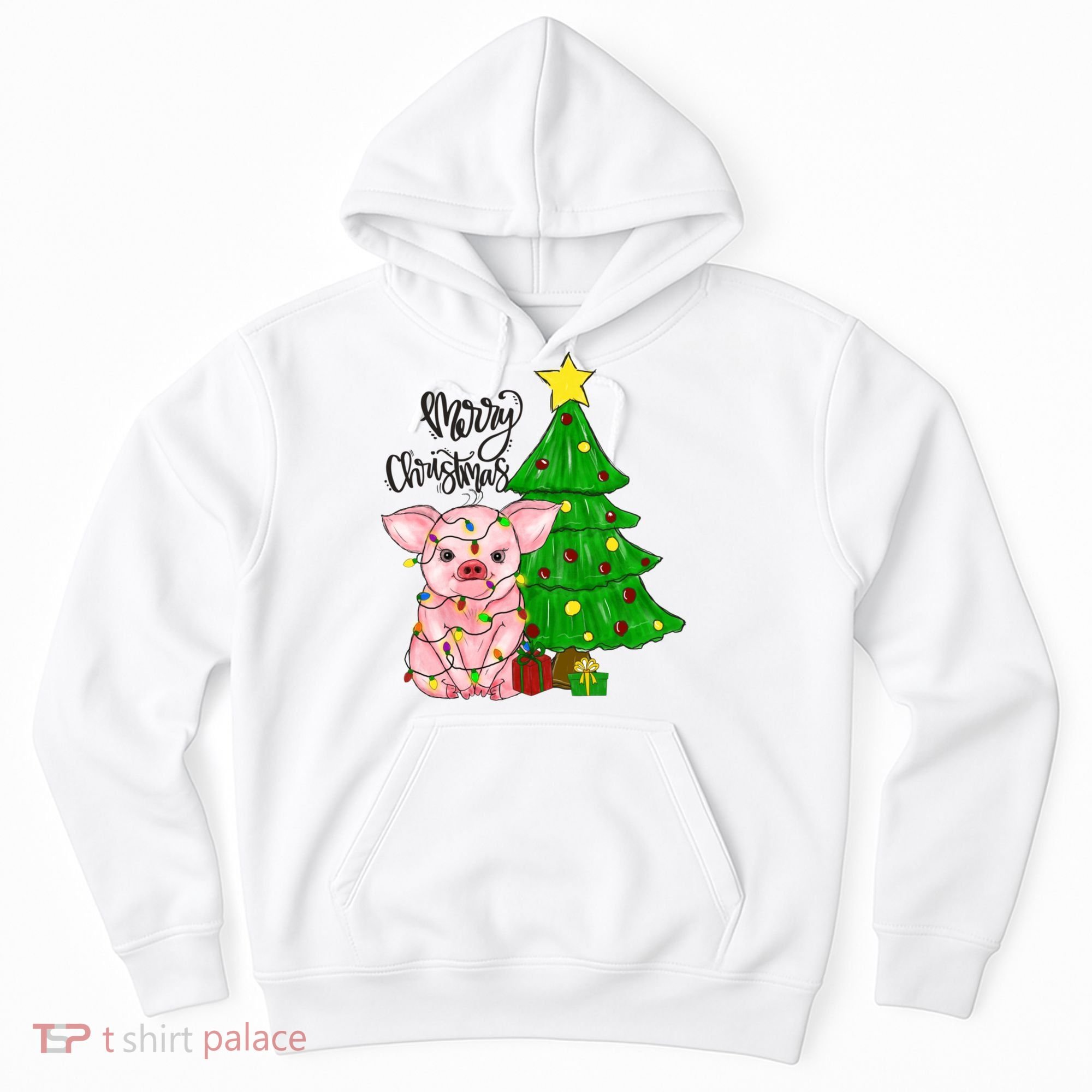 Merry Christmas Pig Funny Pigs Christmas Xmas Hoodie