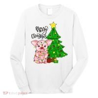 Merry Christmas Pig Funny Pigs Christmas Xmas Long Sleeve Shirt thumb 0