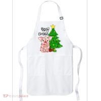 Merry Christmas Pig Funny Pigs Christmas Xmas Apron thumb 0
