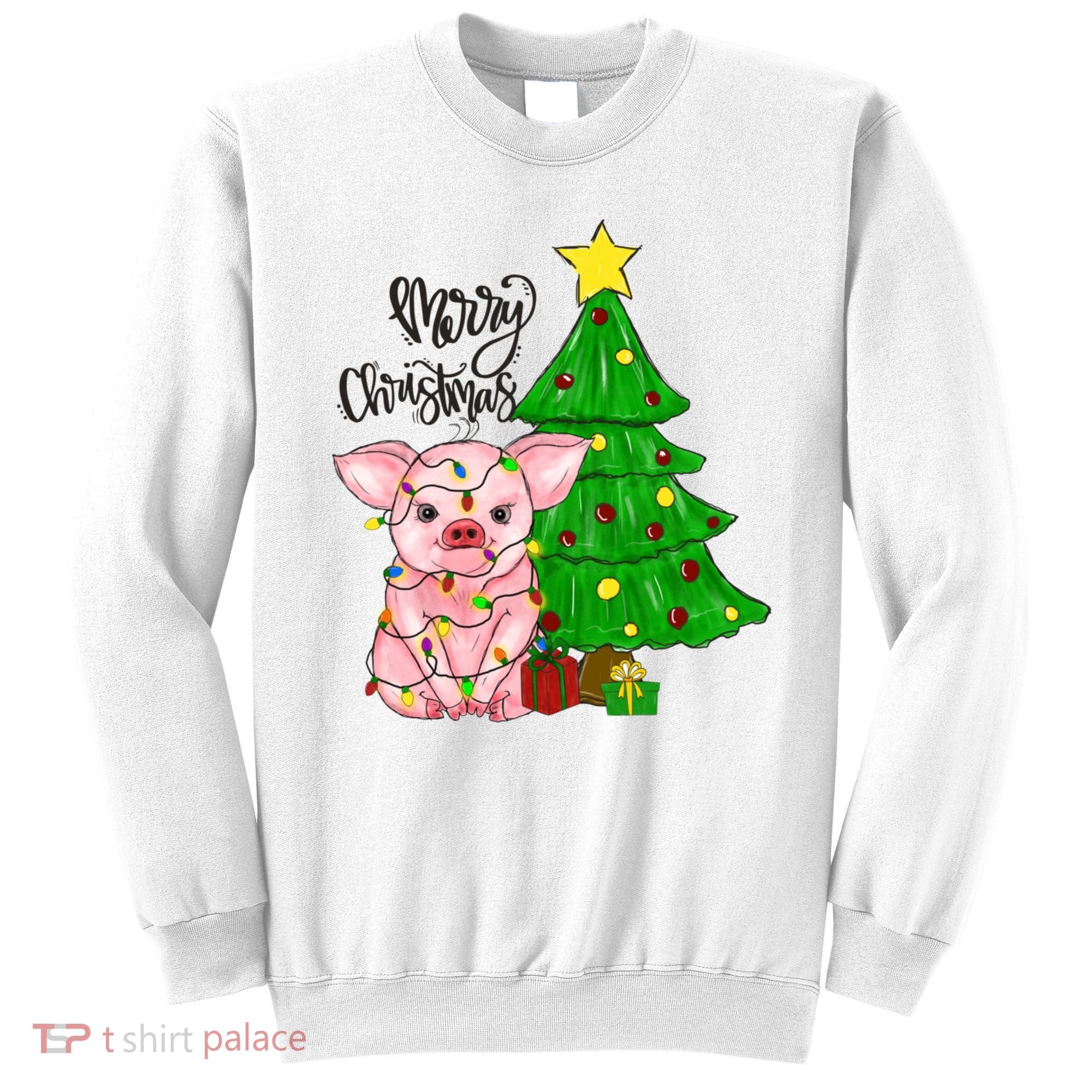 Merry Christmas Pig Funny Pigs Christmas Xmas Sweatshirt