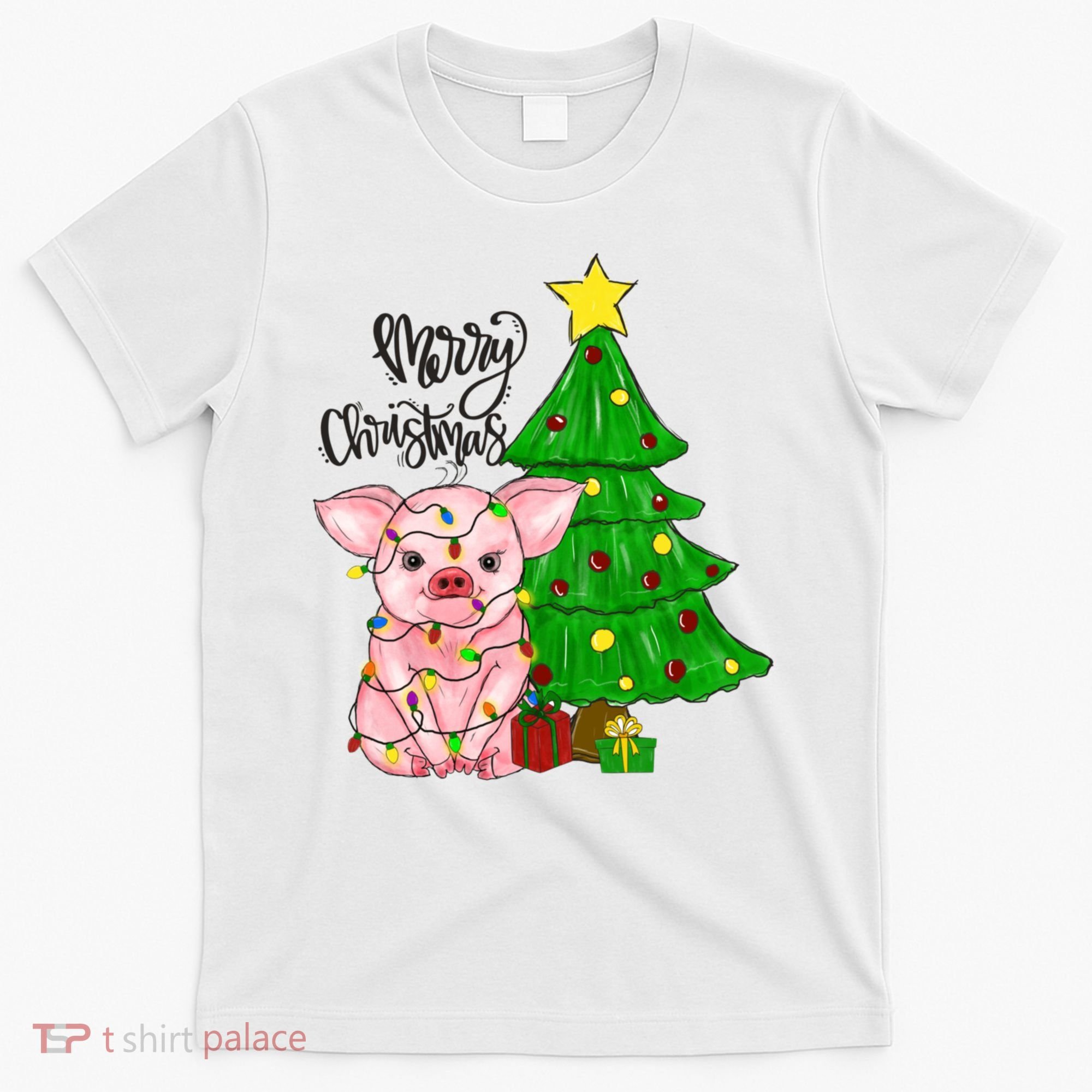 Merry Christmas Pig Funny Pigs Christmas Xmas T-Shirt