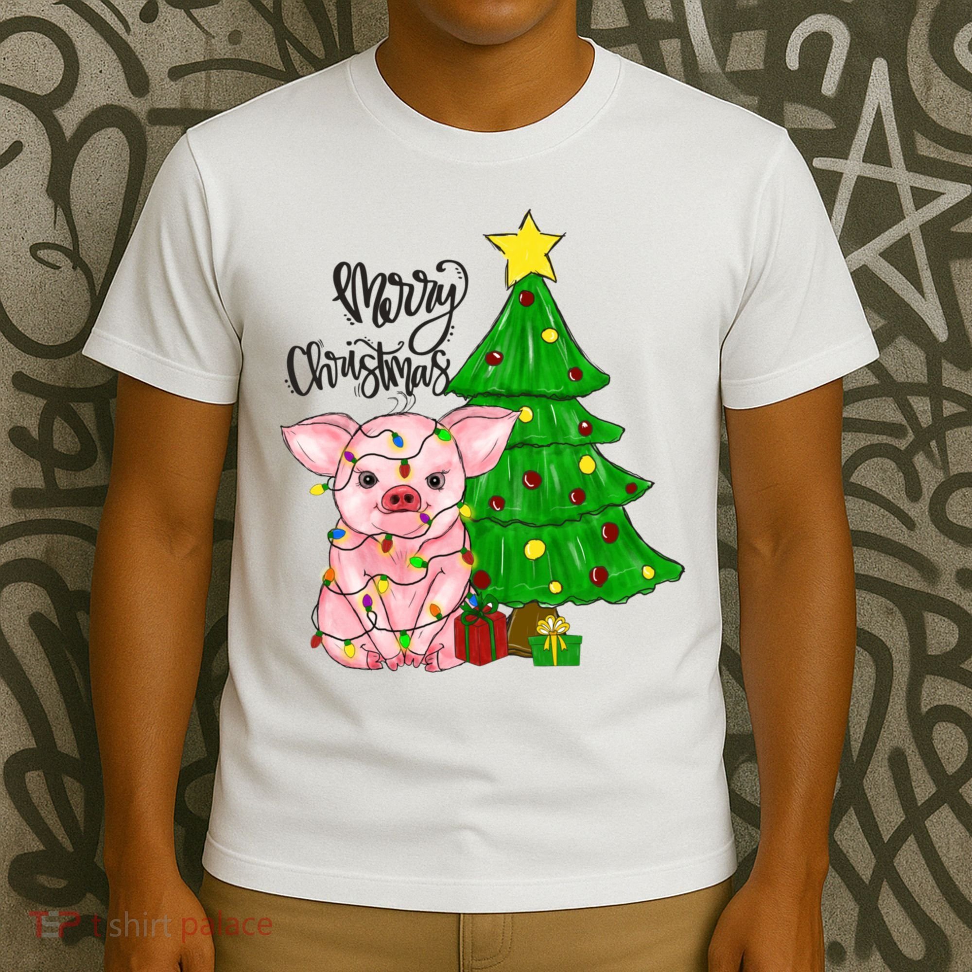 Merry Christmas Pig Funny Pigs Christmas Xmas T-Shirt