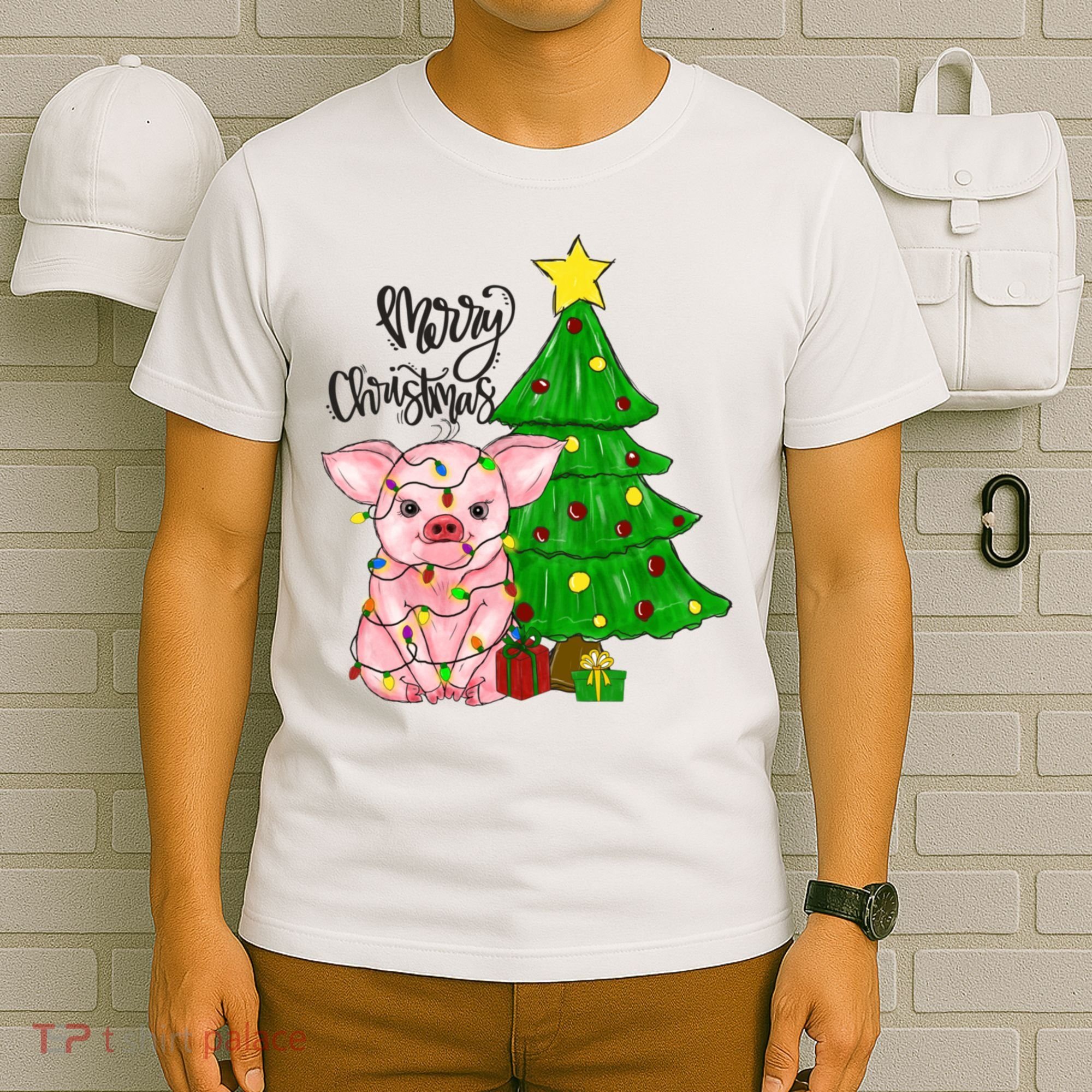 Merry Christmas Pig Funny Pigs Christmas Xmas T-Shirt