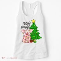Merry Christmas Pig Funny Pigs Christmas Xmas Women's Tank Top thumb 0