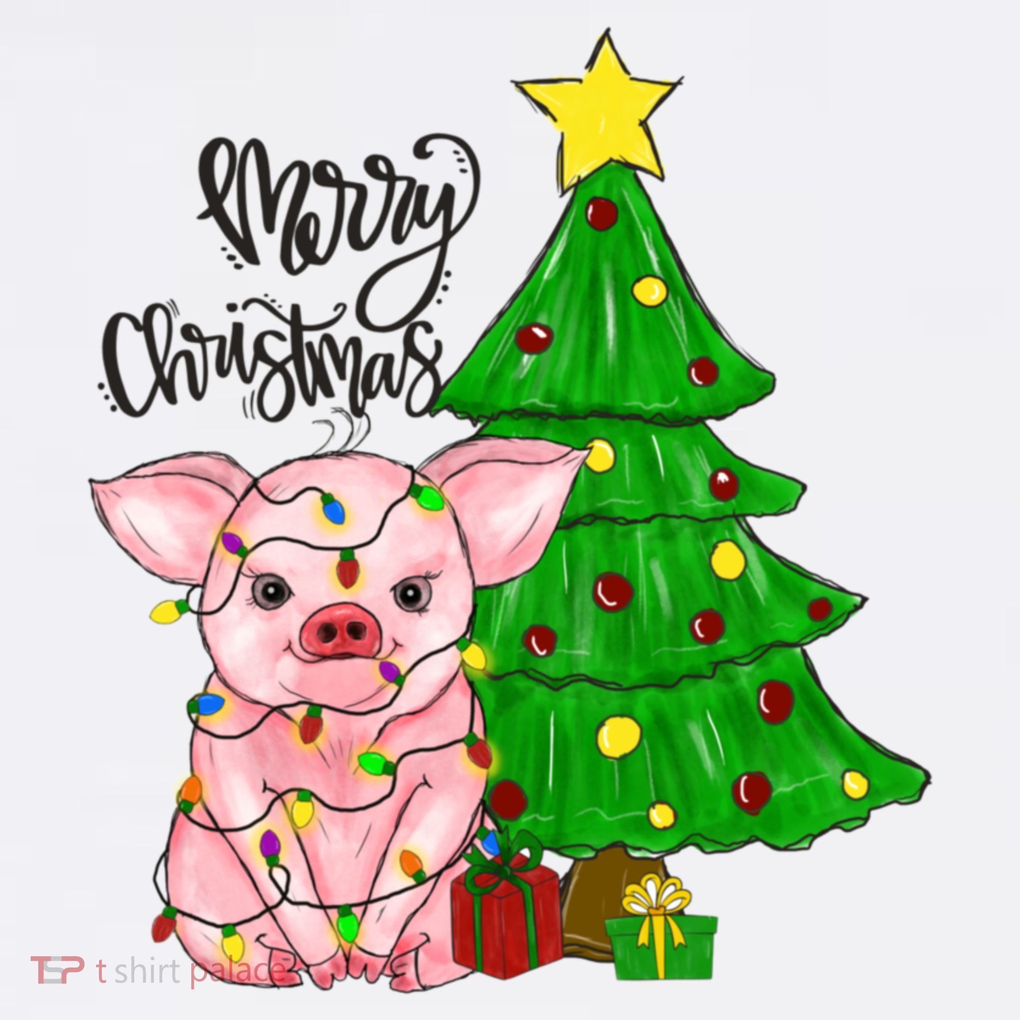 Merry Christmas Pig Funny Pigs Christmas Xmas Women's Tank Top