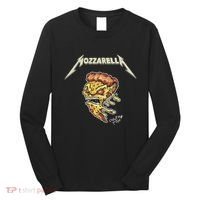 Mozzarella Creeping Pizza Foodie Chef Baker Cook Heavy Long Sleeve Shirt thumb 0