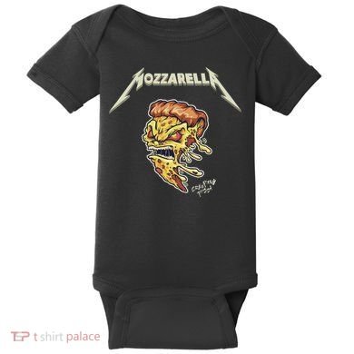 Mozzarella Creeping Pizza Foodie Chef Baker Cook Heavy Baby Bodysuit
