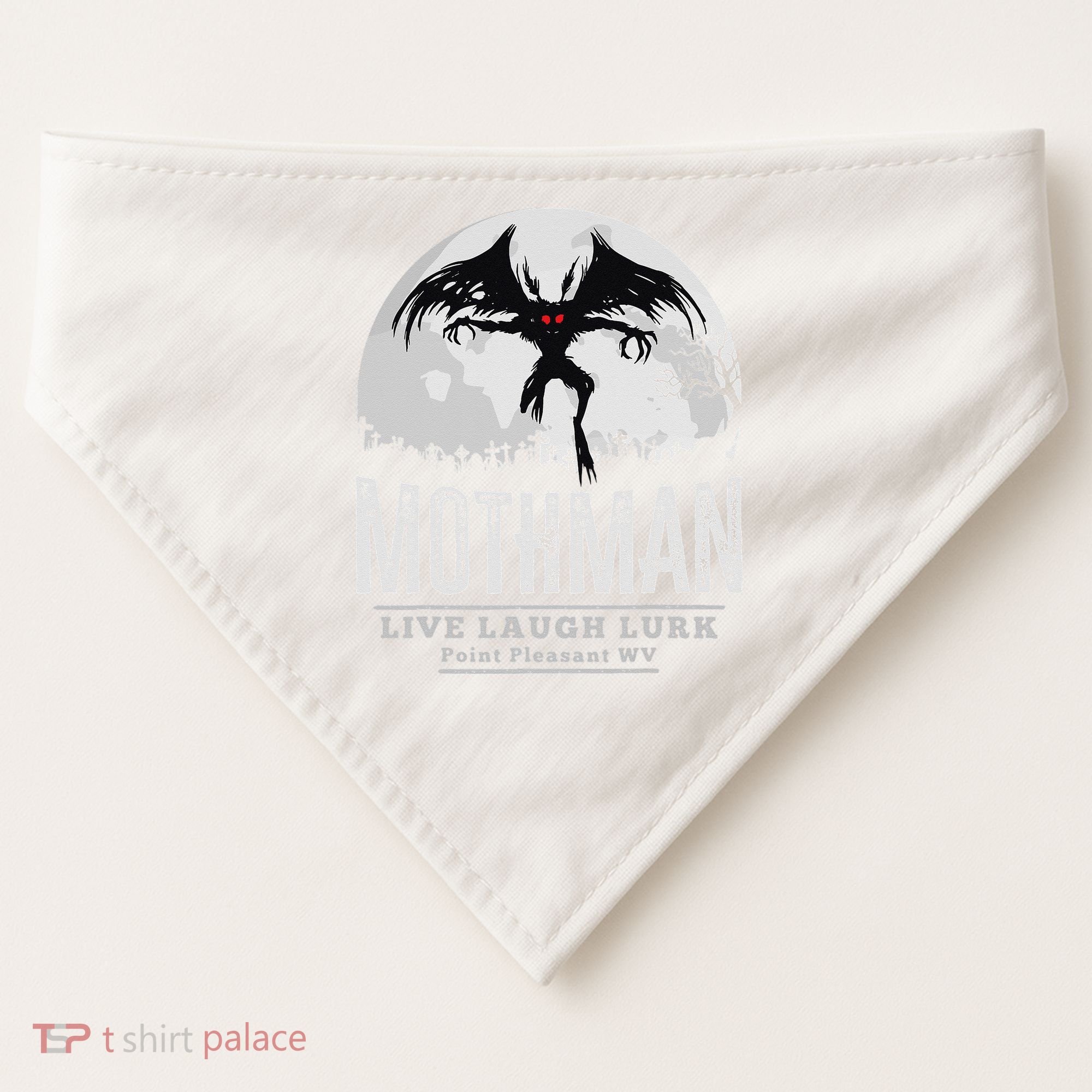 Mothman Cryptid Point Pleasant cryptozoology Halloween USA-Made Doggie Bandana