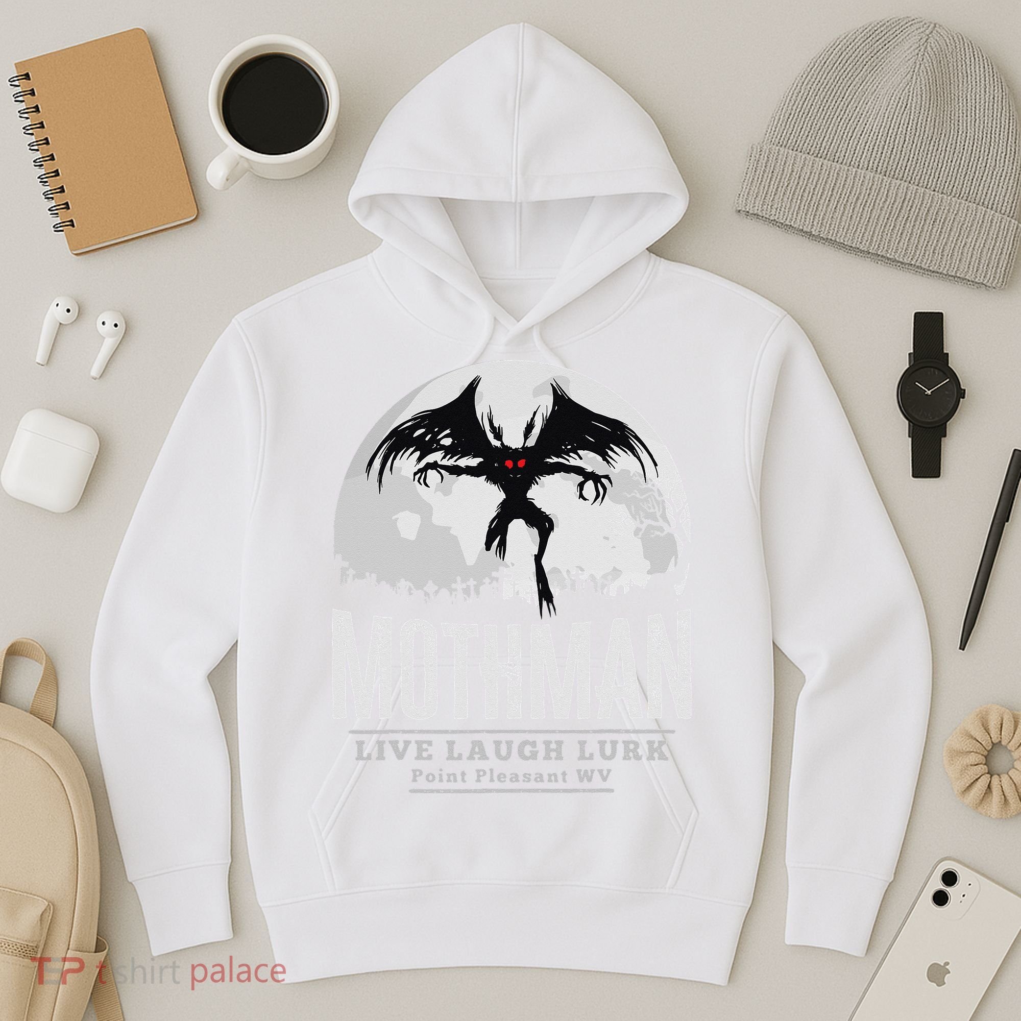 Mothman Cryptid Point Pleasant cryptozoology Halloween Hoodie