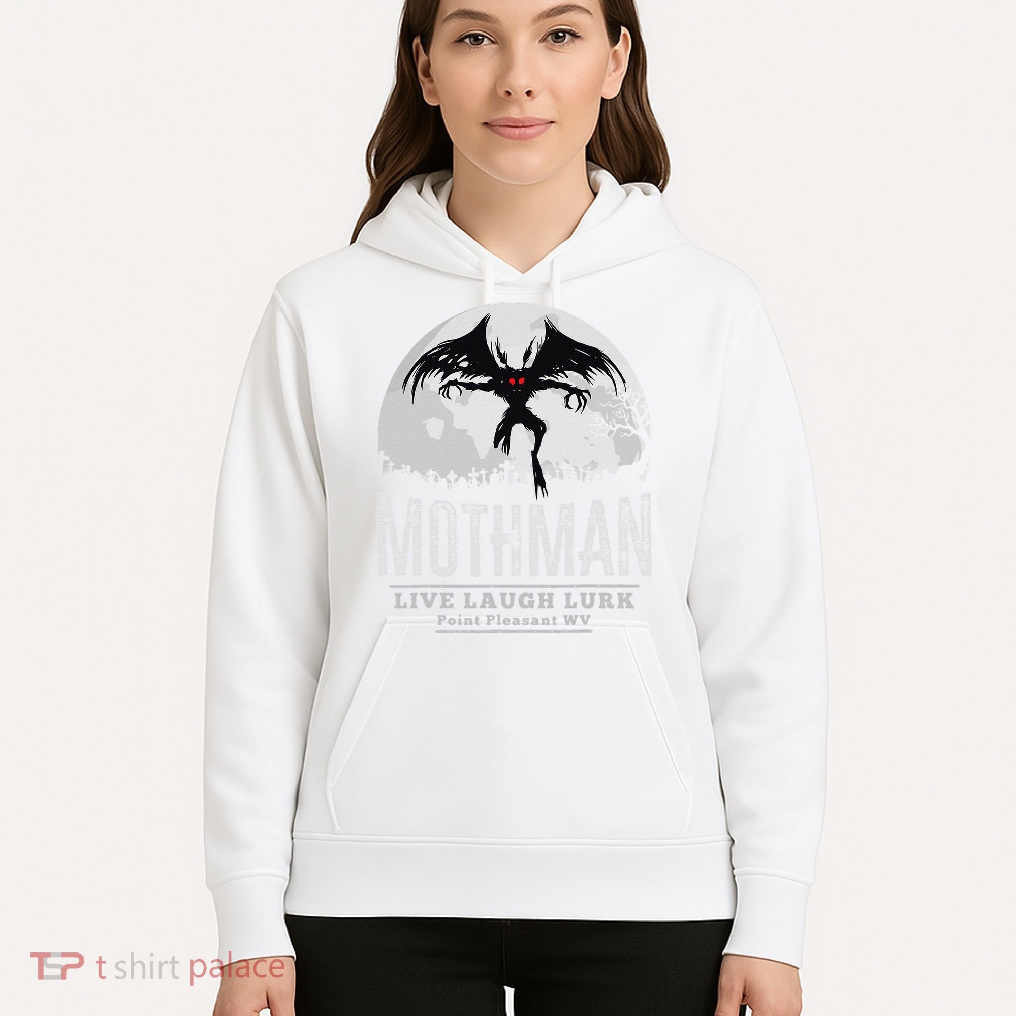 Mothman Cryptid Point Pleasant cryptozoology Halloween Hoodie