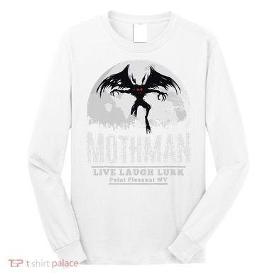 Mothman Cryptid Point Pleasant cryptozoology Halloween Long Sleeve Shirt