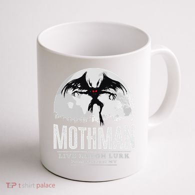Mothman Cryptid Point Pleasant cryptozoology Halloween Coffee Mug back