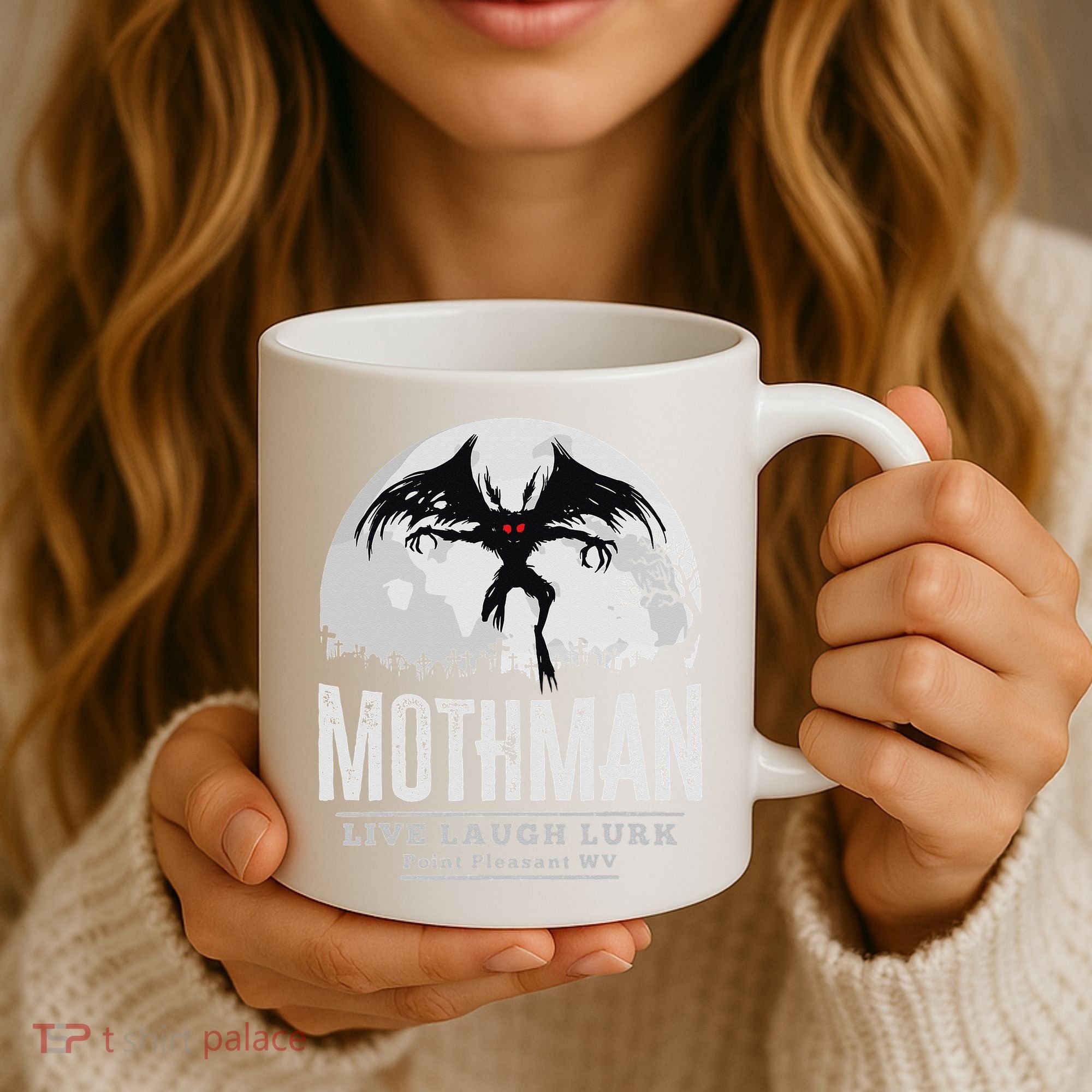 Mothman Cryptid Point Pleasant cryptozoology Halloween Coffee Mug
