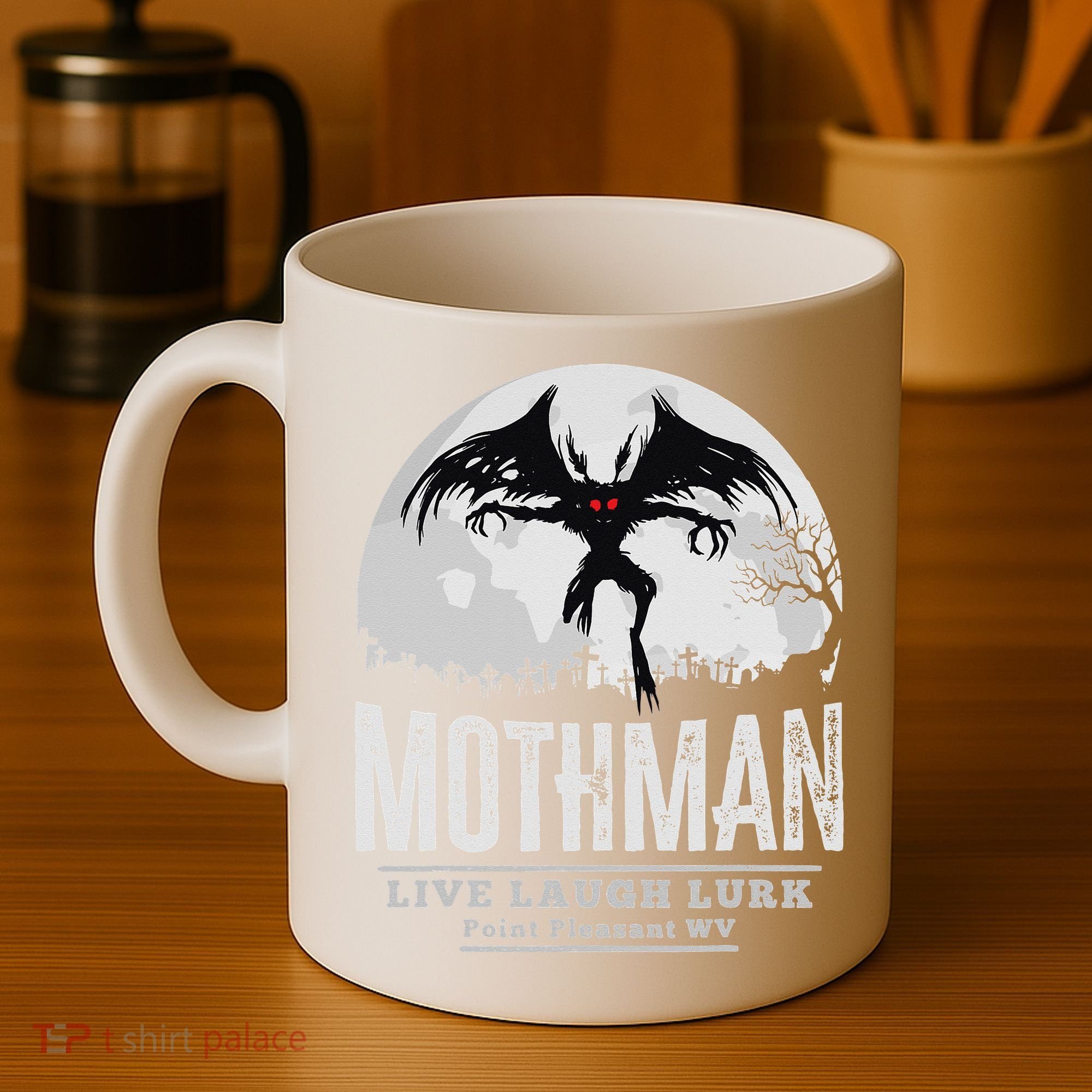 Mothman Cryptid Point Pleasant cryptozoology Halloween Coffee Mug