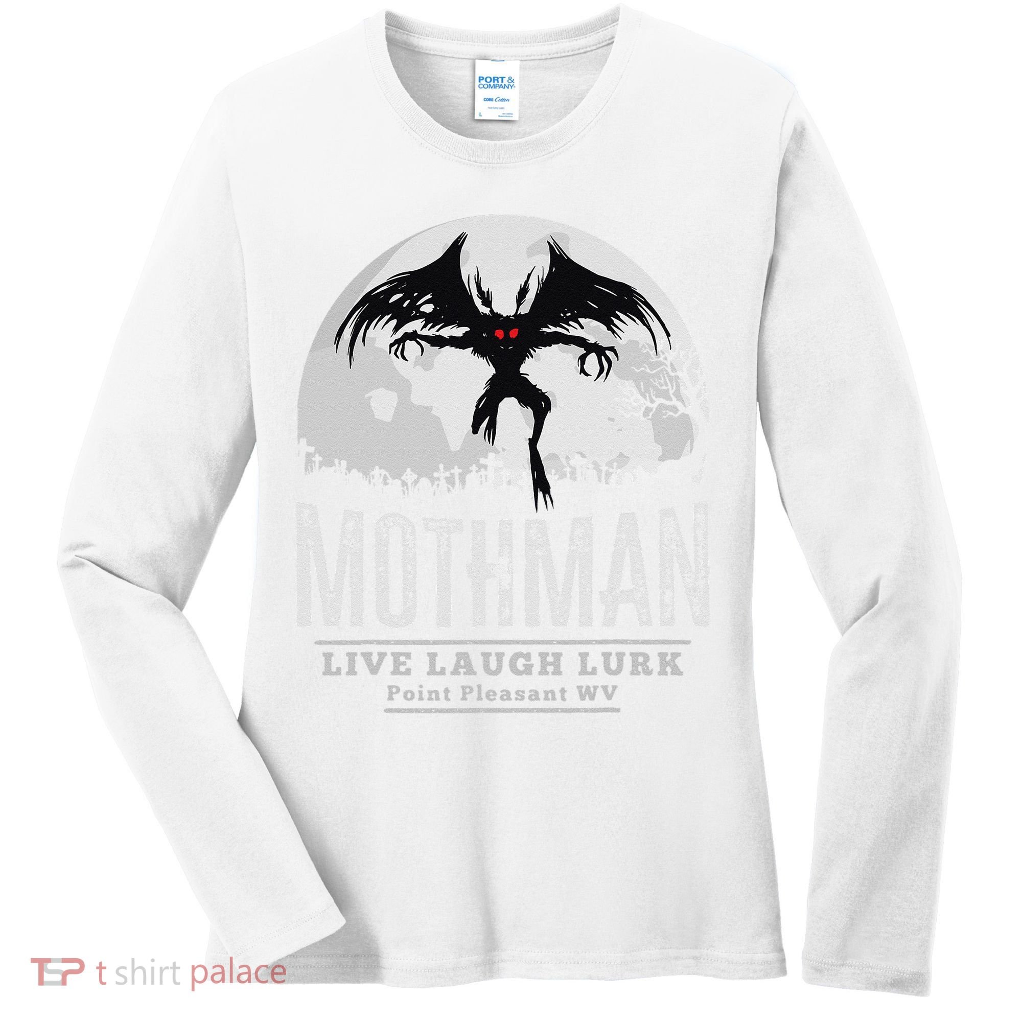Mothman Cryptid Point Pleasant cryptozoology Halloween Women's Long Sleeve Shirt