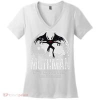 Mothman Cryptid Point Pleasant cryptozoology Halloween Women's V-Neck T-Shirt thumb 0