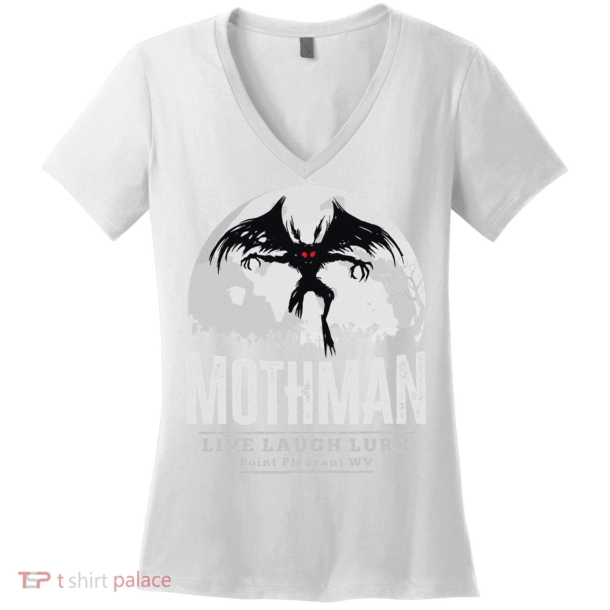 Mothman Cryptid Point Pleasant cryptozoology Halloween Women's V-Neck T-Shirt