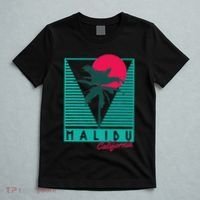 Malibu California Palm Trees Surf Vintage Retro T-Shirt thumb 5