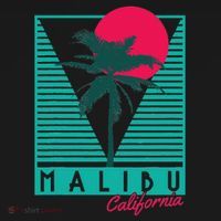 Malibu California Palm Trees Surf Vintage Retro T-Shirt thumb 7