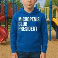 Micropenis Club President Funny Meme Sarcastic Stupid Cringe Kids Hoodie thumb 2