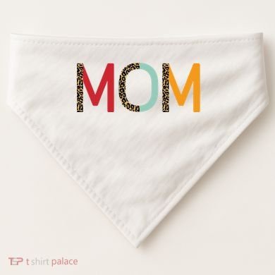 Mom Cheetah Print Cute Gift USA-Made Doggie Bandana