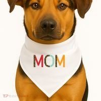 Mom Cheetah Print Cute Gift USA-Made Doggie Bandana thumb 1