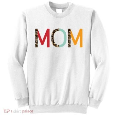 Mom Cheetah Print Cute Gift Sweatshirt