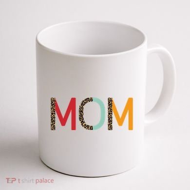 Mom Cheetah Print Cute Gift Coffee Mug back