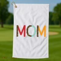 Mom Cheetah Print Cute Gift Golf Towel thumb 1