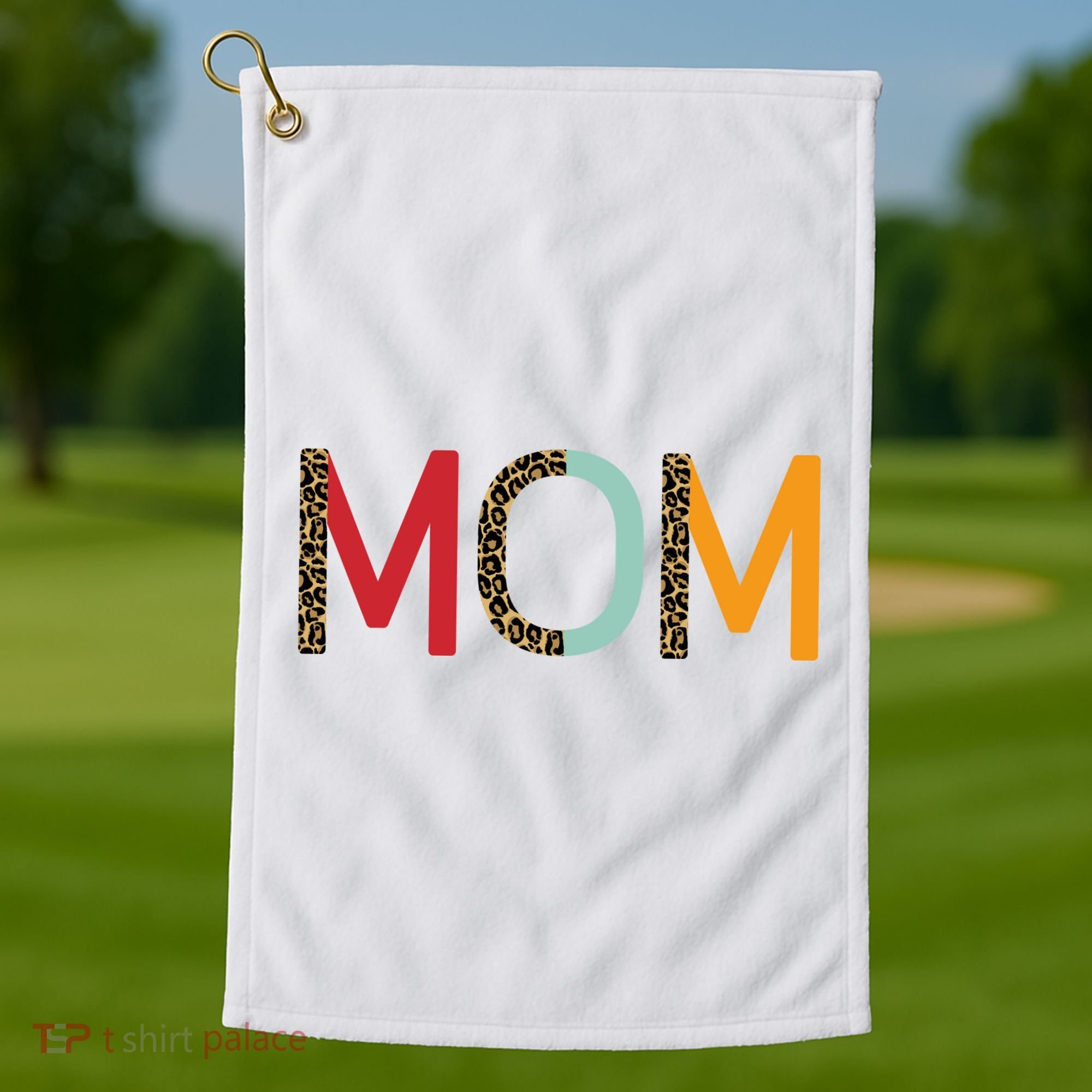Mom Cheetah Print Cute Gift Golf Towel