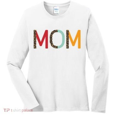 Mom Cheetah Print Cute Gift Women's Long Sleeve Shirt