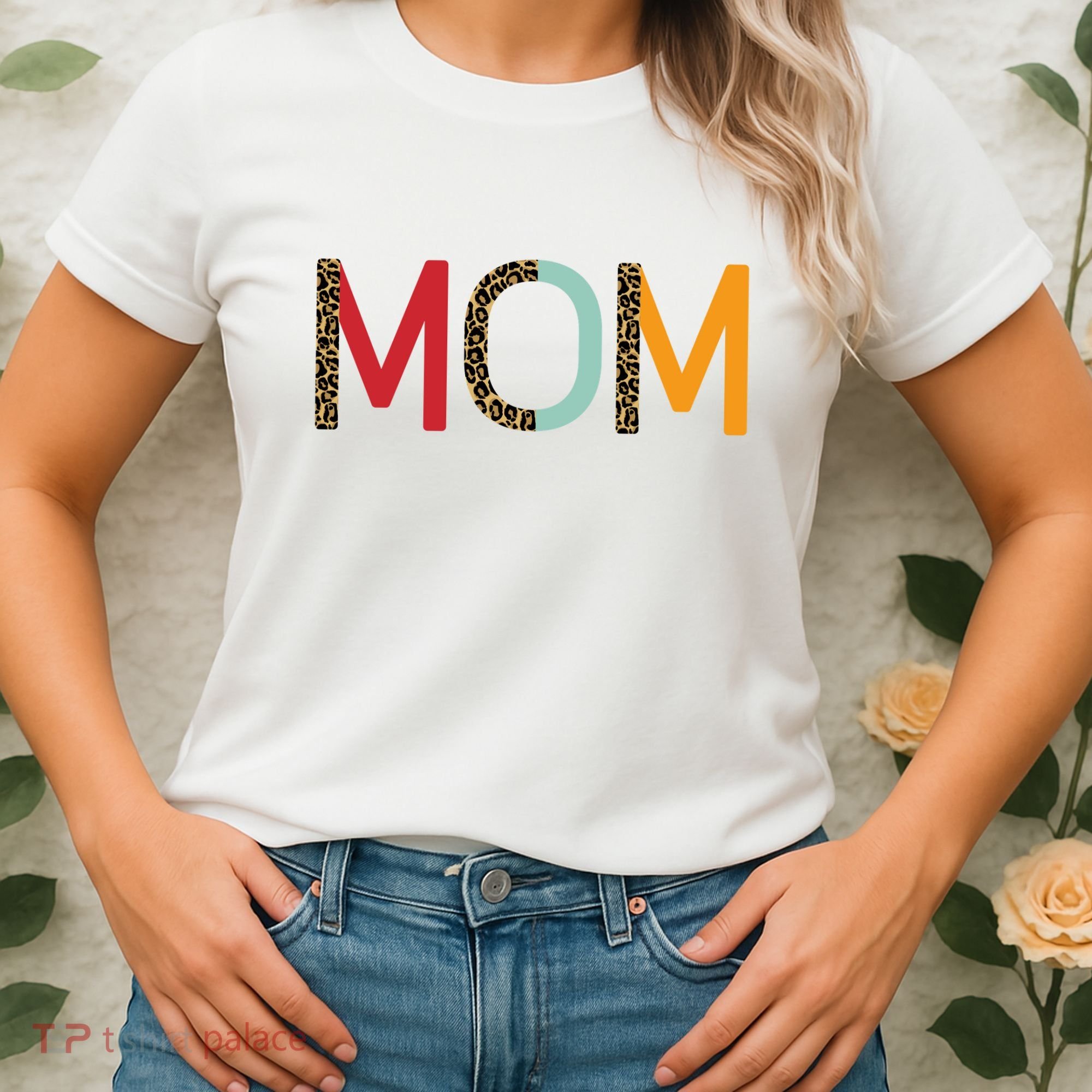 Mom Cheetah Print Cute Gift Women's T-Shirt