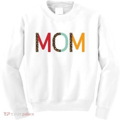Mom Cheetah Print Cute Gift Kids Sweatshirt