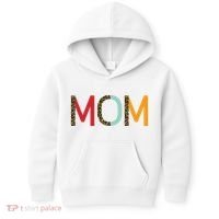 Mom Cheetah Print Cute Gift Kids Hoodie thumb 0