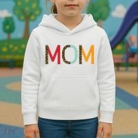 Mom Cheetah Print Cute Gift Kids Hoodie thumb 3