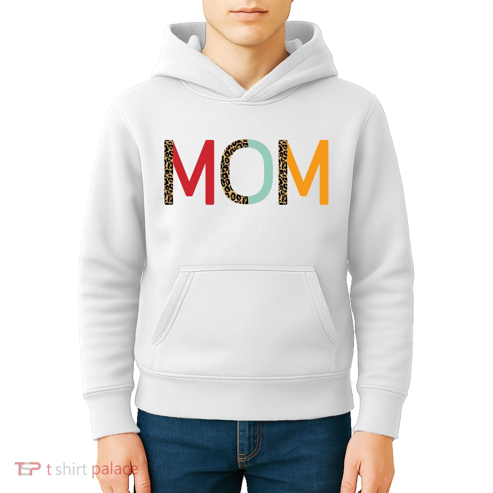 Mom Cheetah Print Cute Gift Kids Hoodie