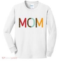 Mom Cheetah Print Cute Gift Kids Long Sleeve Shirt thumb 0