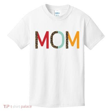 Mom Cheetah Print Cute Gift Kids T-Shirt