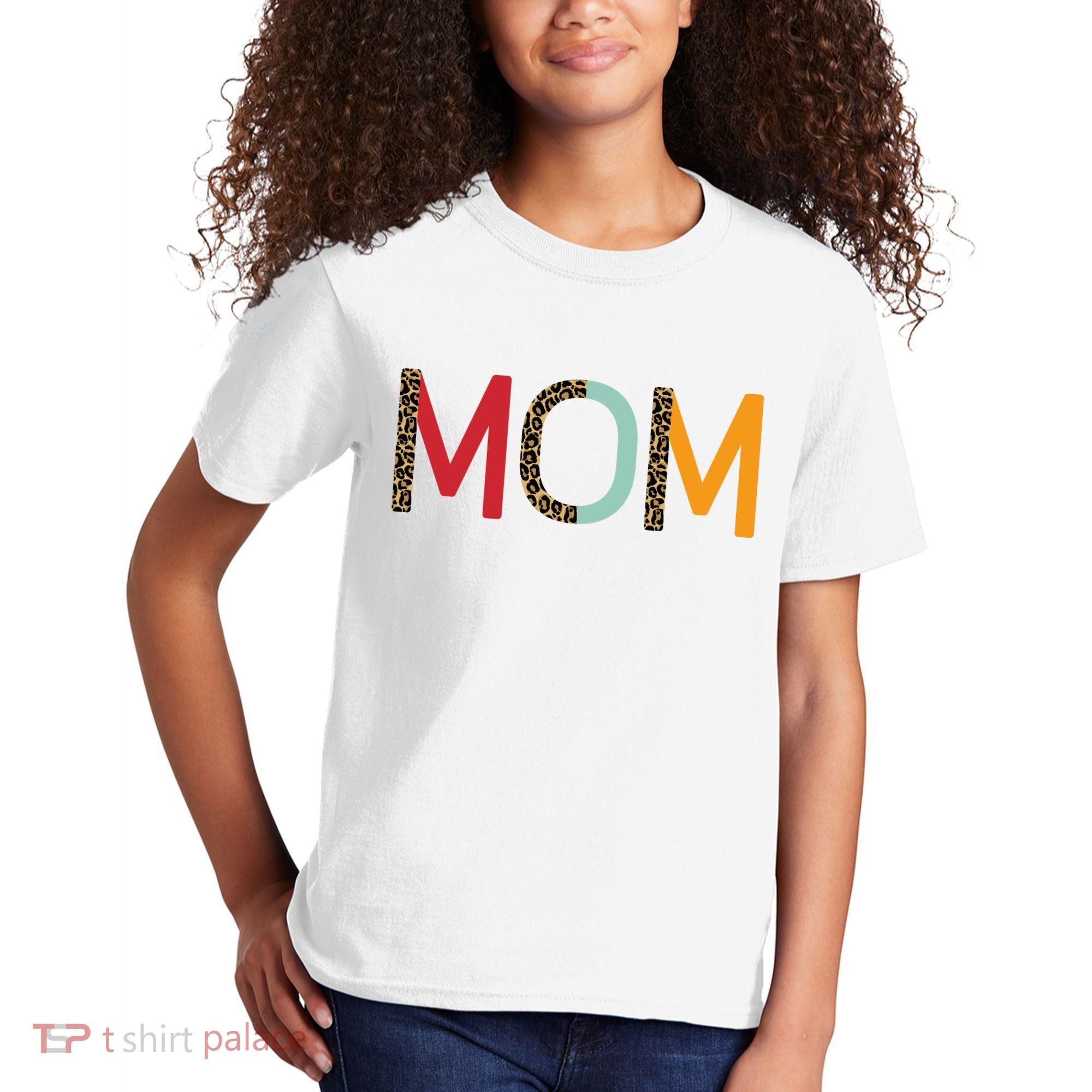 Mom Cheetah Print Cute Gift Kids T-Shirt