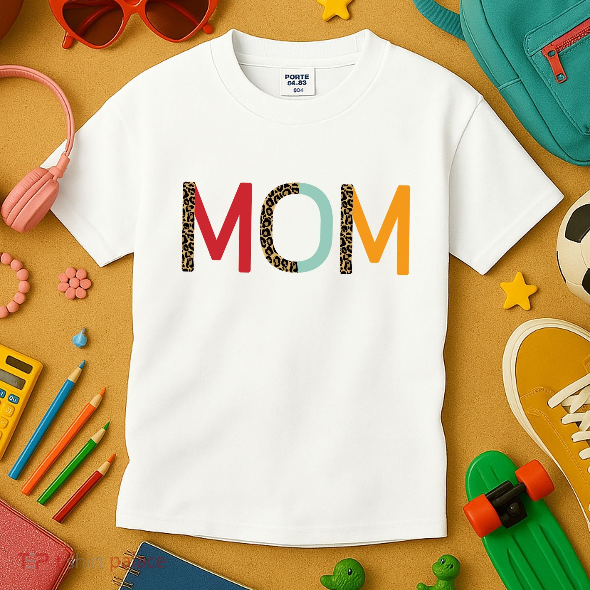 Mom Cheetah Print Cute Gift Kids T-Shirt