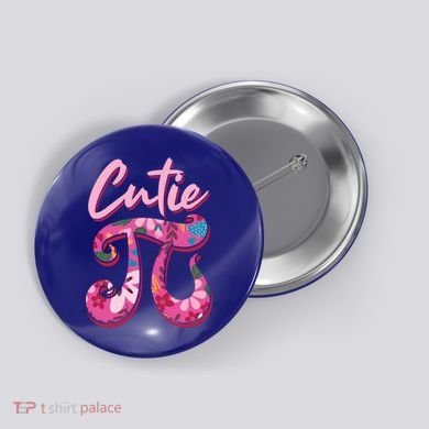 Mathematician Cutie Pi Math Pi Symbol Pi Day Gift Button
