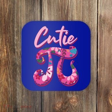 Mathematician Cutie Pi Math Pi Symbol Pi Day Gift Coaster