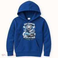 Motor City Pride 2026 Cruising Roaring Down Woodward Kids Hoodie thumb 0