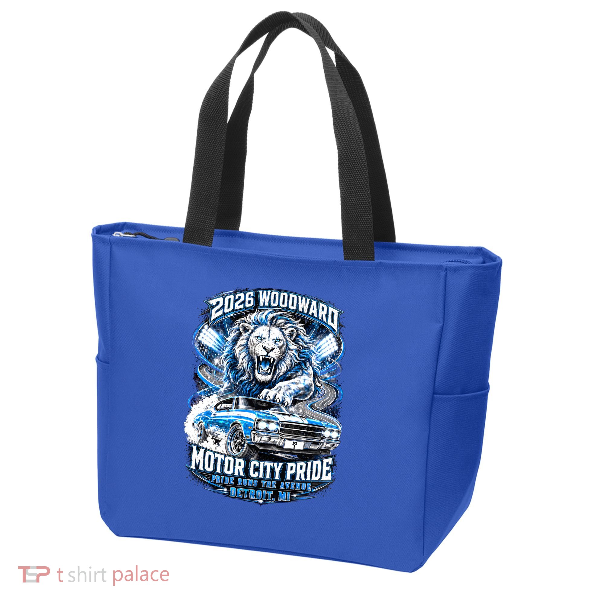 Motor City Pride 2026 Cruising Roaring Down Woodward Tote Bag