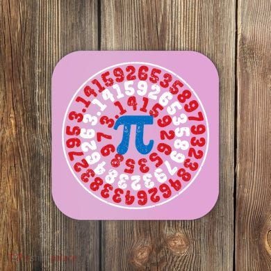 Mathematician Captain Pi Superhero Math Nerd Geek Pi Day Coaster
