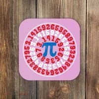 Mathematician Captain Pi Superhero Math Nerd Geek Pi Day Coaster thumb 0