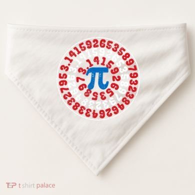 Mathematician Captain Pi Superhero Math Nerd Geek Pi Day USA-Made Doggie Bandana