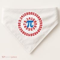 Mathematician Captain Pi Superhero Math Nerd Geek Pi Day USA-Made Doggie Bandana thumb 0