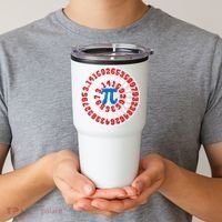 Mathematician Captain Pi Superhero Math Nerd Geek Pi Day Tumbler thumb 2