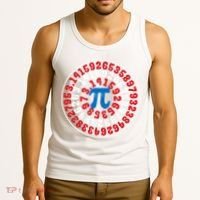 Mathematician Captain Pi Superhero Math Nerd Geek Pi Day Tank Top thumb 3